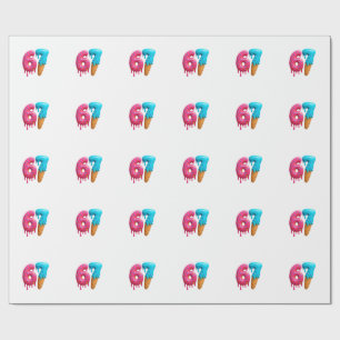 Papier Cadeau 67, 6-7 mème, 6 7 drôle, 67 Noël