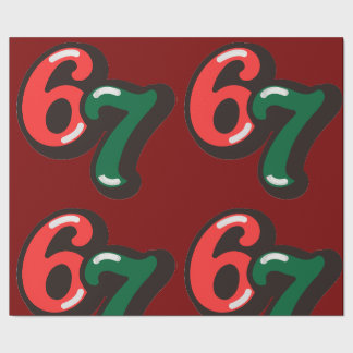 Papier Cadeau 67 Christmas Funny Red & Green Wrapping Paper