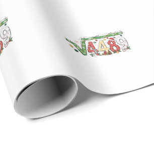 Papier Cadeau 67 Racine Carrée 4489 Six Sept Math Noël
