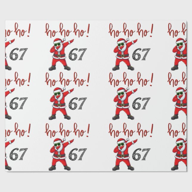 Papier Cadeau 67 Santa Noël qui dabe  (Couture)