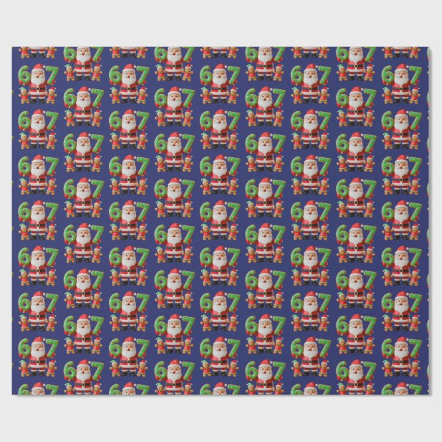 Papier Cadeau 67 Wrapping Paper Roll | 6 7 Gift Wrap (Plat)