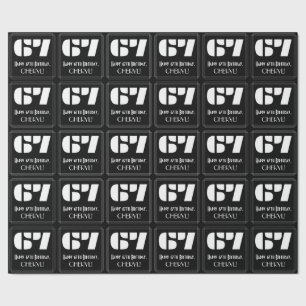 Papier Cadeau 67e anniversaire : Art Déco Inspiré Look "67" & No