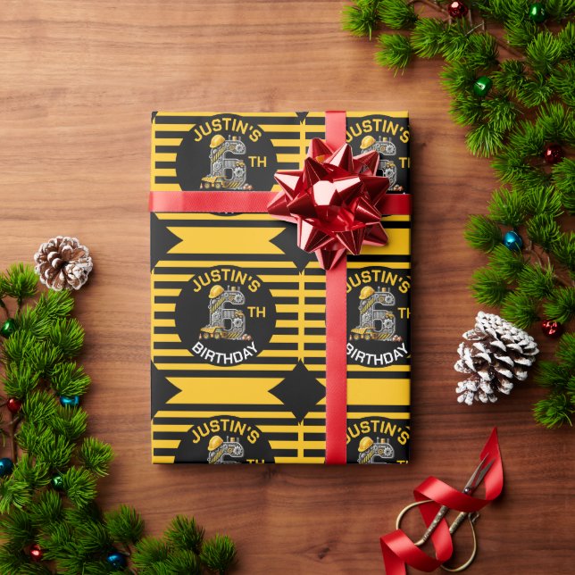 Papier Cadeau 6ème anniversaire de construction (Cadeau de vacances)