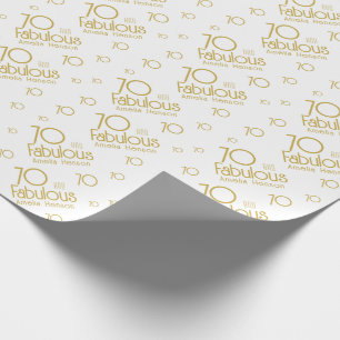 Papier Cadeau 70 ans et Fabuleux Moderne 70e Anniversaire