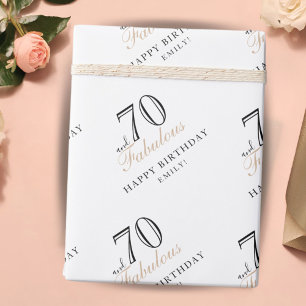 Papier Cadeau 70 et Fabulous Elegant Woman 70e anniversaire