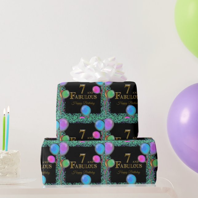 Papier Cadeau 7e anniversaire  (Cadeaux de fête)
