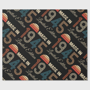 Papier Cadeau 80e anniversaire Vintage 1945