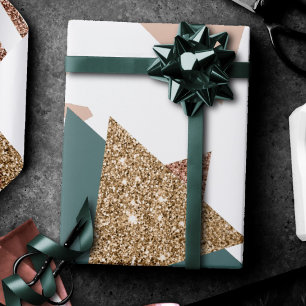 Papier Cadeau 80s rétro Abstrait   les années 70 Palette Vert et