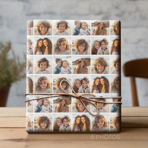 Papier Cadeau 8 Collage de photos - Grille minimale moderne avec