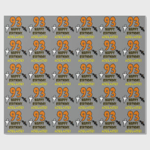 Papier Cadeau 93e anniversaire : Thème d'Halloween Éffrayant, No