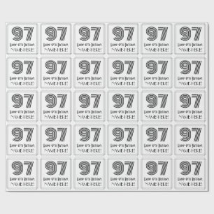 Papier Cadeau 97ème anniversaire : Art Déco Style inspiré "97" +