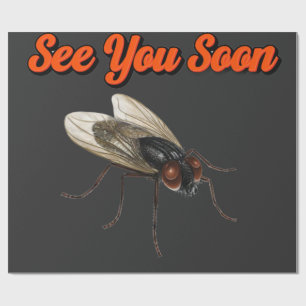 Papier Cadeau À bientôt, petite mouche – Autocollant d'insecte d