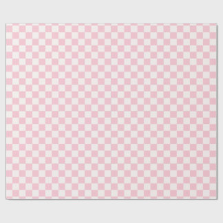 Papier cadeau à damier rose