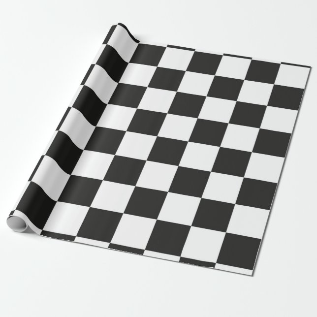 Papier Cadeau à damiers motif (Déroulé)