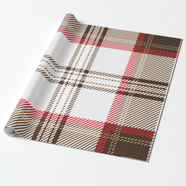Papier Cadeau à damiers motif (Déroulé)