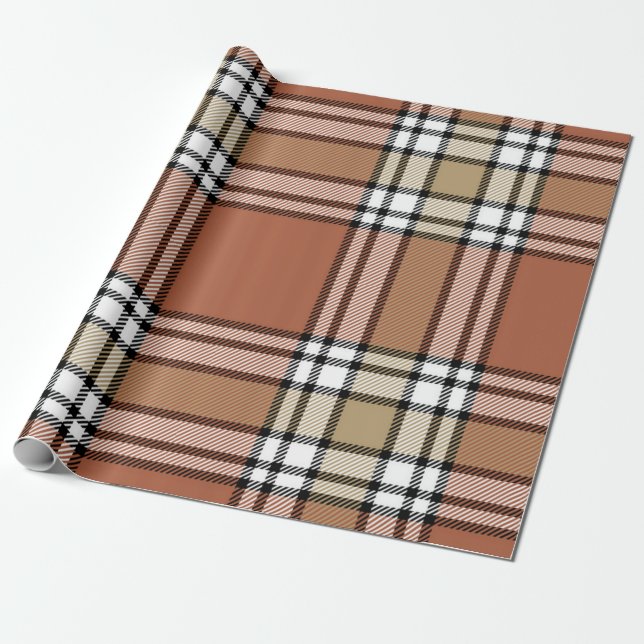 Papier Cadeau à damiers motif (Déroulé)