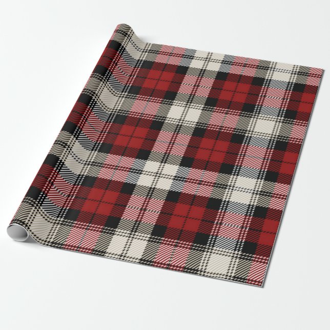 Papier Cadeau à damiers motif (Déroulé)