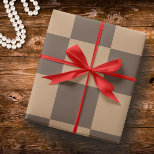 Papier Cadeau À damiers vintage dans les bruns chauds