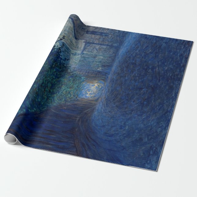 Papier Cadeau À Dusk (Paysage De Nuit) (Scène Du Soir) (Déroulé)