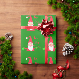 Papier Cadeau À la maison pour Noël de Santa HoHoHo !