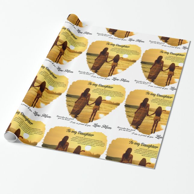 Papier Cadeau À ma fille (Déroulé)