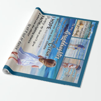 Papier Cadeau À Ma Petite-Fille Plage Et Mer Mon Soleil