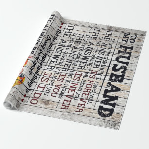 Papier Cadeau À Mon Cadeau Homme, Cadeau Personnalisé À Mon Mari