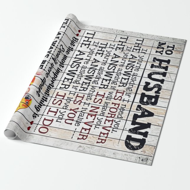 Papier Cadeau À Mon Mari Design, Nouveau cadeau maison (Déroulé)
