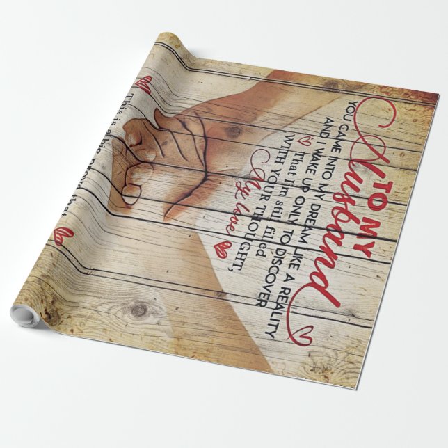 Papier Cadeau À mon mari présent | Nouveau Décor | (Déroulé)