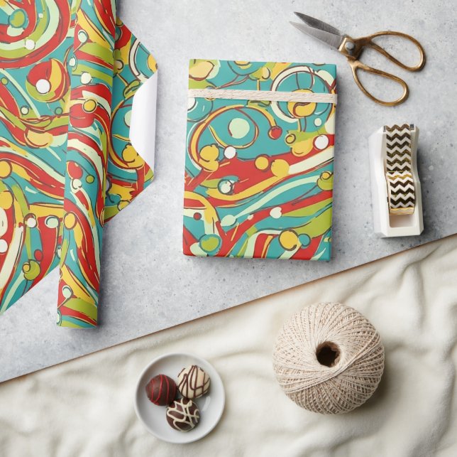 papier cadeau à motif abstrait (Artisanat)