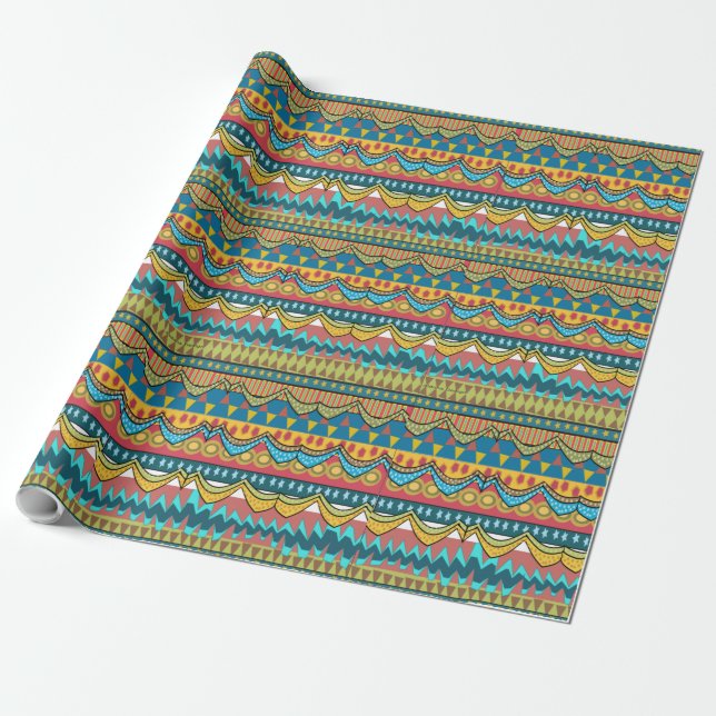 Papier cadeau à motif africain (Déroulé)