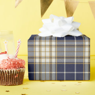 Papier cadeau à motif carreaux décoratif en faux t