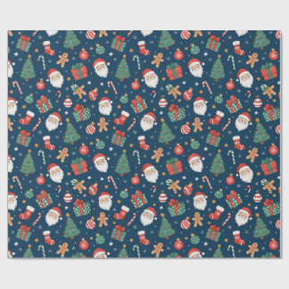 Papier cadeau à motif continu de Noël