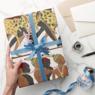 Papier cadeau à motif d'art égyptien antique