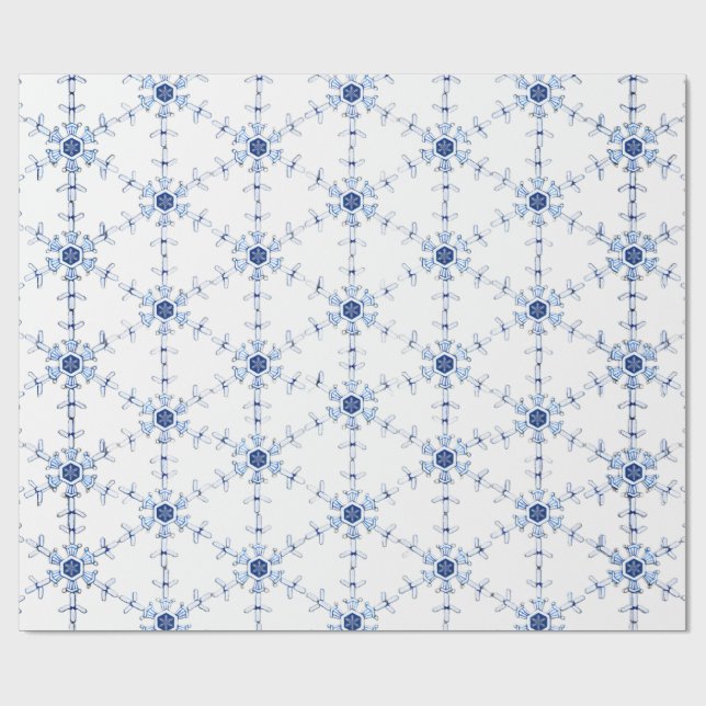 Papier cadeau à motif de flocon de diamant (Plat)