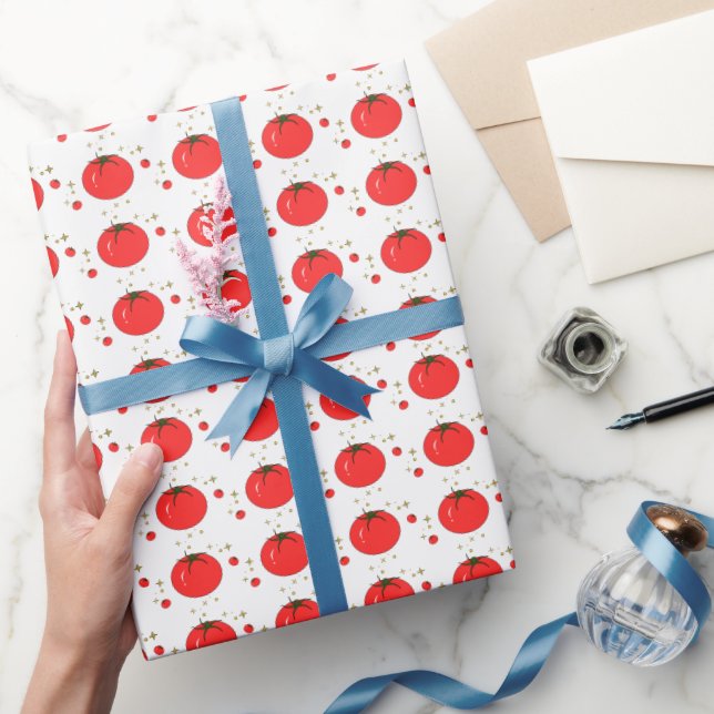 Papier cadeau à motif de tomate mignon (Cadeaux)
