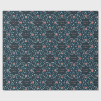 Papier Cadeau à Motif Floral Avec Amour Toujours