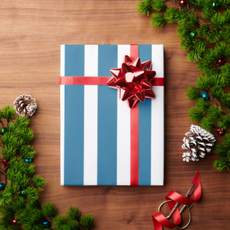 Papier cadeau à rayures verticales bleu sarcelle e