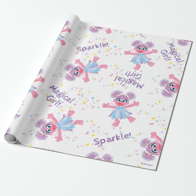 Papier Cadeau Abby Cadabby Sparkle Motif (Déroulé)