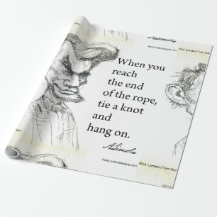 Papier Cadeau Abe Lincoln & Accrochez-vous Citation 