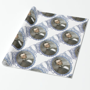 Papier Cadeau Abe Lincoln président américain portrait vintage É