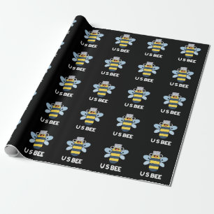 Papier Cadeau Abeille américaine drôle clé USB jeu de mots techn