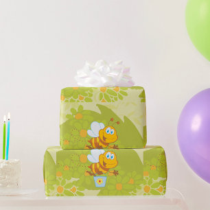 Papier Cadeau Abeille Heureuse