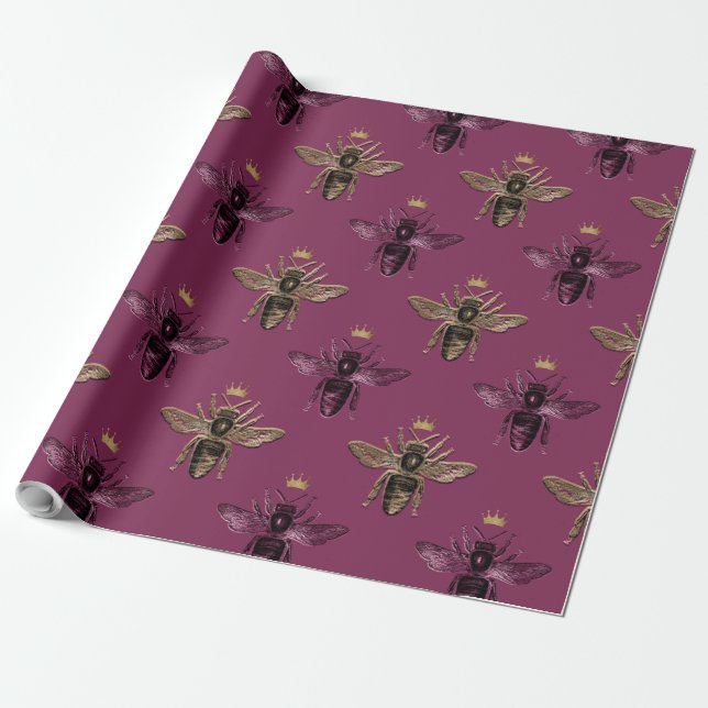 Papier Cadeau Abeille royale (Déroulé)