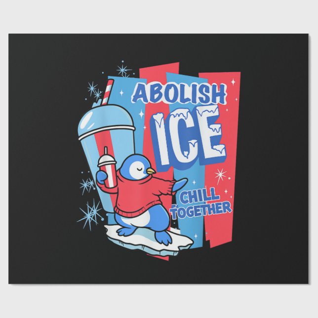 Papier Cadeau Abolir la glace (Plat)
