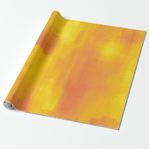 Papier Cadeau Abrégé sur moderne jaune orange