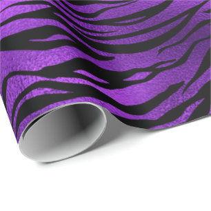 Papier Cadeau Abrégé sur pourpre animal de tigre de noir