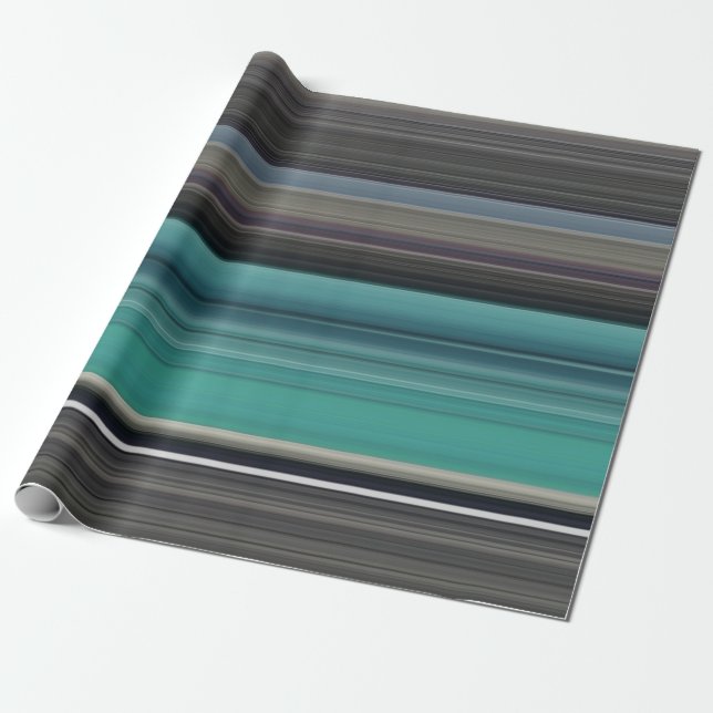 Papier Cadeau Abstract #1: Teal and grey (Déroulé)