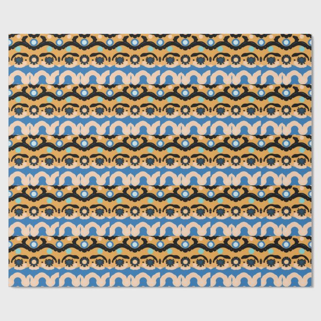 Papier Cadeau Abstract Dream Wave – Vibrant Surreal Flow (Plat)