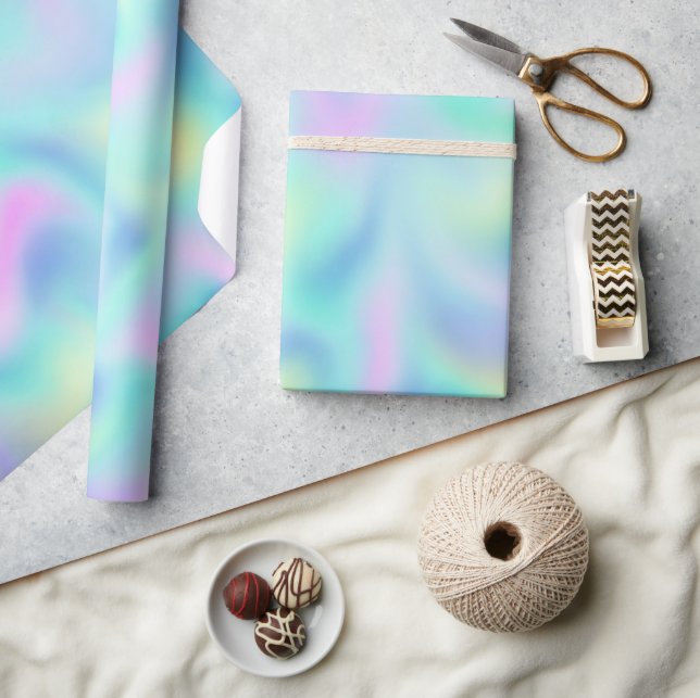 Papier Cadeau Abstract Pretty Pastel Swirls Pattern (Artisanat)